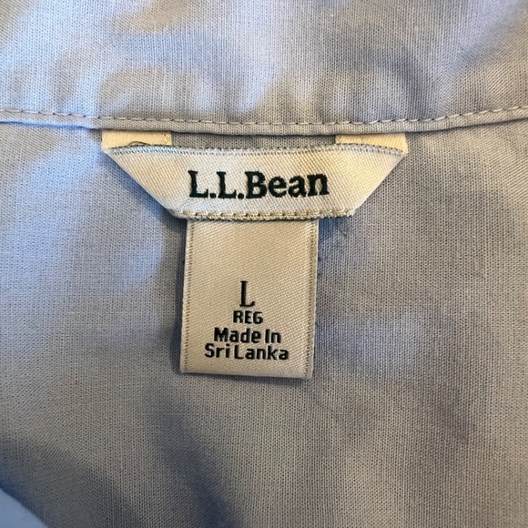 L.L. Bean Light Blue Ladies Button Down, Long Sleeve, Size Large - Picture 7 of 11